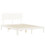 VidaXL (white, 140 x 200 cm) vidaXL Bed Frame Bed Base Wooden Platform Bed with Headboard Double Solid Wood 5