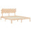 VidaXL (brown, 160 x 200 cm) vidaXL Bed Frame Bed Base Wooden Platform Bed with Headboard Double Solid Wood 5