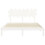 VidaXL (white, 140 x 200 cm) vidaXL Bed Frame Bed Base Wooden Platform Bed with Headboard Double Solid Wood 6
