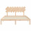 VidaXL (brown, 160 x 200 cm) vidaXL Bed Frame Bed Base Wooden Platform Bed with Headboard Double Solid Wood 6