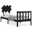 VidaXL (black, 75 x 190 cm) vidaXL Bed Frame Bed Base Platform Bed with Headboard Small Single Solid Wood 2