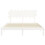 VidaXL (white, 160 x 200 cm) vidaXL Bed Frame Bed Base Wooden Platform Bed with Headboard Double Solid Wood 6