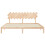 VidaXL (brown, 200 x 200 cm) vidaXL Bed Frame Bed Base Wooden Platform Bed with Headboard Double Solid Wood 6
