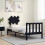 VidaXL (black, 75 x 190 cm) vidaXL Bed Frame Bed Base Platform Bed with Headboard Small Single Solid Wood 3