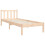 VidaXL (brown, 75 x 190 cm) vidaXL Bed Frame Bed Base Platform Bed with Headboard Small Single Solid Wood 9