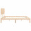 VidaXL (brown, 200 x 200 cm) vidaXL Bed Frame Bed Base Wooden Platform Bed with Headboard Double Solid Wood 7