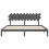 VidaXL (grey, 200 x 200 cm) vidaXL Bed Frame Bed Base Wooden Platform Bed with Headboard Double Solid Wood 6