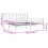 VidaXL (grey, 200 x 200 cm) vidaXL Bed Frame Bed Base Platform Bed with Headboard Small Double Solid Wood 4