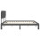 VidaXL (grey, 200 x 200 cm) vidaXL Bed Frame Bed Base Wooden Platform Bed with Headboard Double Solid Wood 7