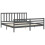 VidaXL (grey, 200 x 200 cm) vidaXL Bed Frame Bed Base Platform Bed with Headboard Small Double Solid Wood 5