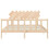 VidaXL (brown, 160 x 200 cm) vidaXL Bed Frame Bed Base Platform Bed with Headboard Small Single Solid Wood 6