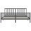 VidaXL (grey, 200 x 200 cm) vidaXL Bed Frame Bed Base Platform Bed with Headboard Small Double Solid Wood 6