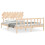VidaXL (brown, 160 x 200 cm) vidaXL Bed Frame Bed Base Platform Bed with Headboard Small Single Solid Wood 2