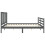 VidaXL (grey, 200 x 200 cm) vidaXL Bed Frame Bed Base Platform Bed with Headboard Small Double Solid Wood 7