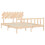 VidaXL (brown, 160 x 200 cm) vidaXL Bed Frame Bed Base Platform Bed with Headboard Small Single Solid Wood 5