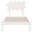 VidaXL (white, 90 x 200 cm) vidaXL Bed Frame Bed Base Wooden Platform Bed with Headboard Double Solid Wood 6