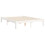 VidaXL (white, 120 x 190 cm) vidaXL Bed Frame Bed Base Wooden Platform Bed with Headboard Double Solid Wood 9