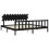 VidaXL (black, 200 x 200 cm) vidaXL Bed Frame Bed Base Platform Bed with Headboard Small Single Solid Wood 5