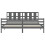 VidaXL (grey, 200 x 200 cm) vidaXL Bed Frame Bed Base Platform Bed with Headboard Small Single Solid Wood 7