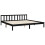 VidaXL (black, 200 x 200 cm) vidaXL Bed Frame Bed Base Platform Bed with Headboard Small Single Solid Wood 9