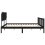 VidaXL (black, 200 x 200 cm) vidaXL Bed Frame Bed Base Platform Bed with Headboard Small Single Solid Wood 7