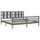 VidaXL (grey, 200 x 200 cm) vidaXL Bed Frame Bed Base Platform Bed with Headboard Small Single Solid Wood 5