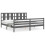 VidaXL (grey, 200 x 200 cm) vidaXL Bed Frame Bed Base Platform Bed with Headboard Small Single Solid Wood 1