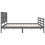 VidaXL (grey, 200 x 200 cm) vidaXL Bed Frame Bed Base Platform Bed with Headboard Small Single Solid Wood 6