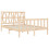VidaXL (brown, 140 x 200 cm) vidaXL Bed Frame Platform Bed with Headboard Black Small Single Solid Wood 5