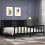 VidaXL (black, 200 x 200 cm) vidaXL Bed Frame Bed Base Platform Bed with Headboard Black Single Solid Wood 3