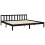 VidaXL (black, 200 x 200 cm) vidaXL Bed Frame Bed Base Platform Bed with Headboard Black Single Solid Wood 9