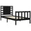 VidaXL (black, 75 x 190 cm) vidaXL Bed Frame Bed Base Platform Bed with Headboard Black Single Solid Wood 5