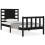 VidaXL (black, 75 x 190 cm) vidaXL Bed Frame Bed Base Platform Bed with Headboard Black Single Solid Wood 1