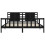 VidaXL (black, 200 x 200 cm) vidaXL Bed Frame Bed Base Platform Bed with Headboard Black Single Solid Wood 6