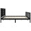 VidaXL (black, 200 x 200 cm) vidaXL Bed Frame Bed Base Platform Bed with Headboard Black Single Solid Wood 7