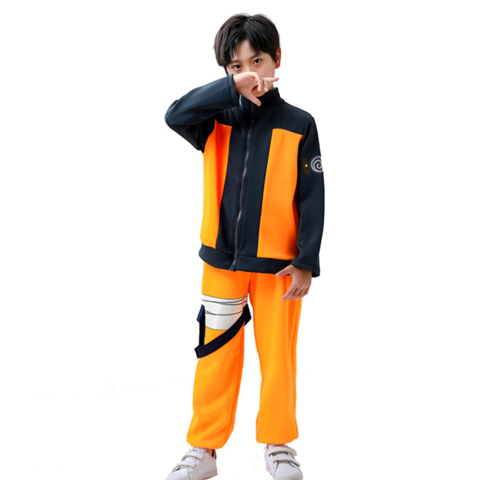 8-9 Years) Kids Naruto Uzumaki Cosplay Jacket Pants Anime Costume Coat Halloween  Dress Up Outfit For Boys on OnBuy