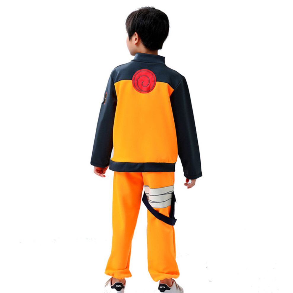 8-9 Years) Kids Naruto Uzumaki Cosplay Jacket Pants Anime Costume Coat Halloween  Dress Up Outfit For Boys on OnBuy