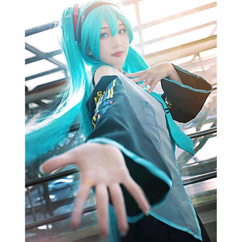 L Anime Hatsune Miku Cosplay Costume Women Girls Fancy Dress