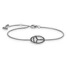 THOMAS SABO Silver Black CZ Scarab Symbol Bracelet A1528-643-11-L19