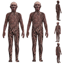 (7-8 Years) Stranger Things Scary Vecna Cosplay Costume Kids Halloween Party Masquerade Jumpsuit Fancy Dress Up