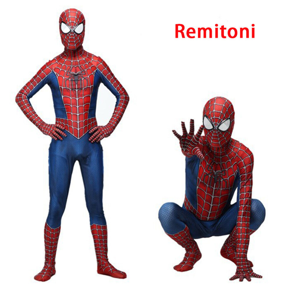 (4-5Years) Spiderman Superhero Boys Girls Kids Cosplay Costume Fancy Dress Party Jumpsuit Halloween Romper