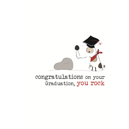Graduation You Rock Sparkle Finished Greeting Card 1