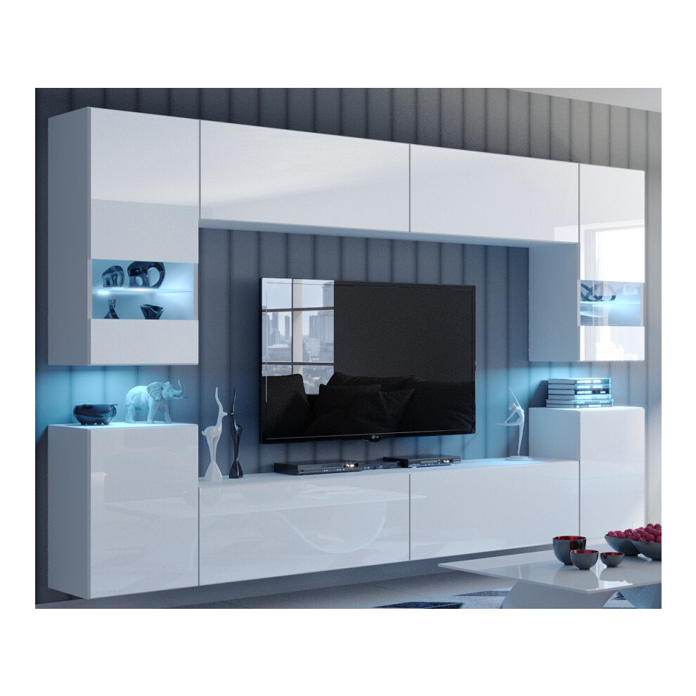 Furniture Set Living Room Set Tv Unit Modern Entertainment Cabinet Led