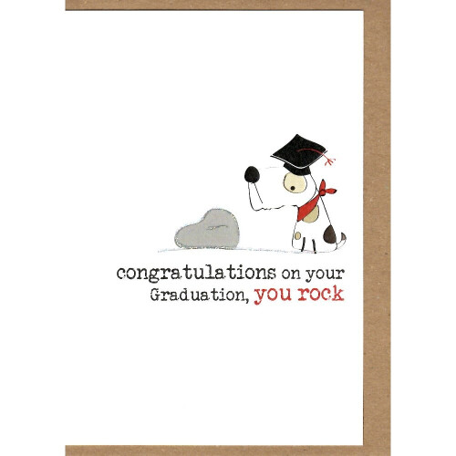 Graduation You Rock Sparkle Finished Greeting Card 2