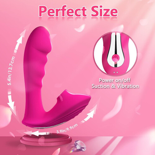 2 in 1 Dildo Sucking Vibrators with 10 Vibration & Suction Modes 1