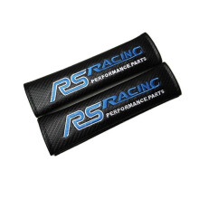 2Pcs RS Racing Carbon Fiber Car Seat Safely Belt Cover Shoulder Pads