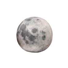 (Moon, 17cm/6.69in) Toy Planet Stuffed Spherical Pillow Earth Moon Mars Cushion Science Fans Gift