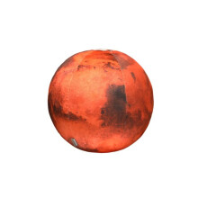 (Mars, 17cm/6.69in) Toy Planet Stuffed Spherical Pillow Earth Moon Mars Cushion Science Fans Gift
