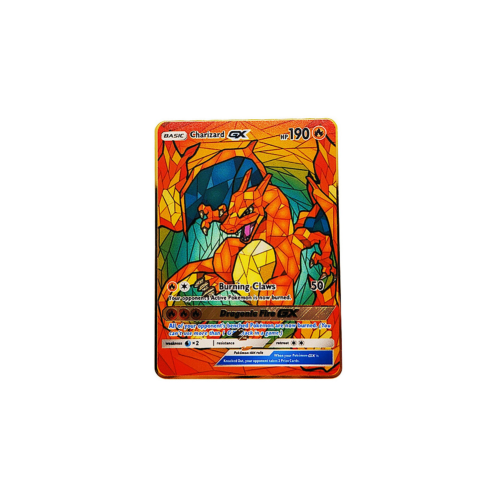 (E26) Pokemon Iron Cards Vmax Metal Pokemon Letters Pikachu Mewtwo Charizard