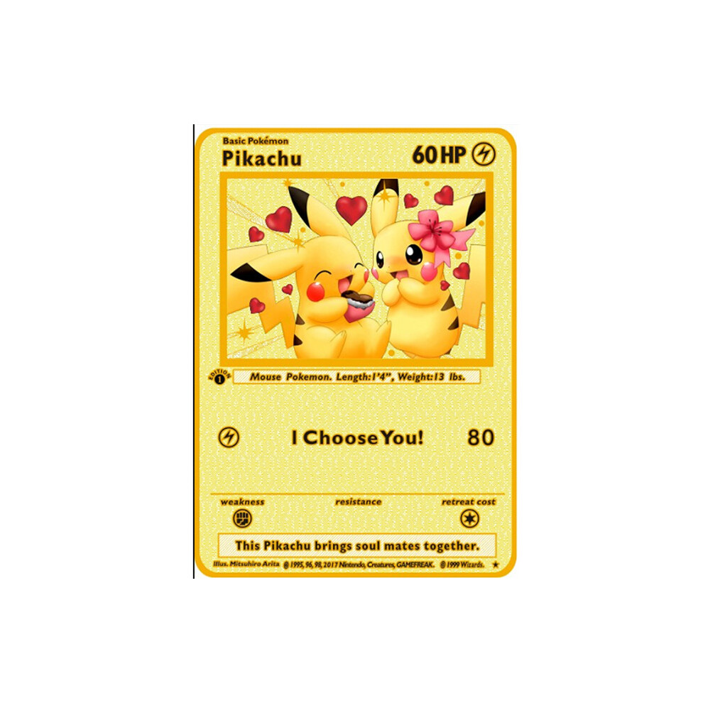 (J22) 27 Pokemon Metal English Kapikachu I Choose You GX EX Vmax Birthday Gift